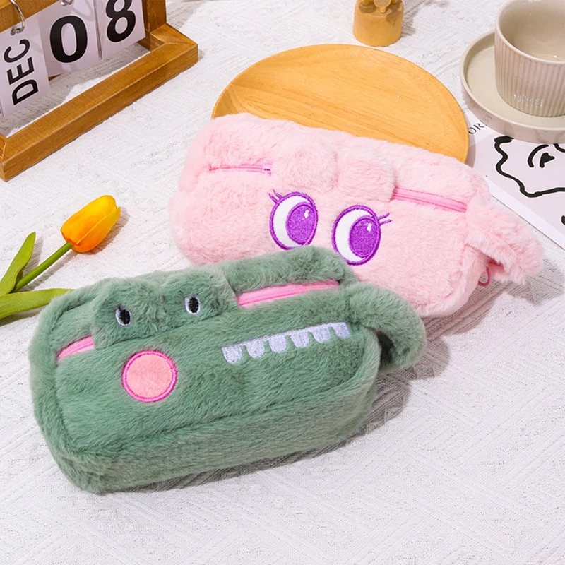 Cartoon Cute Animal Soft Fluffy Plush Pencil Bag Large Capacity Pencil Pen Case Makeup Storage Bag Stationery Gift Green Pink
Cartoon Cute Animal Soft Fluffy Plush Pencil Bag Large Capacity Pencil Pen Case Makeup Storage Bag Stationery Gift Green Pink