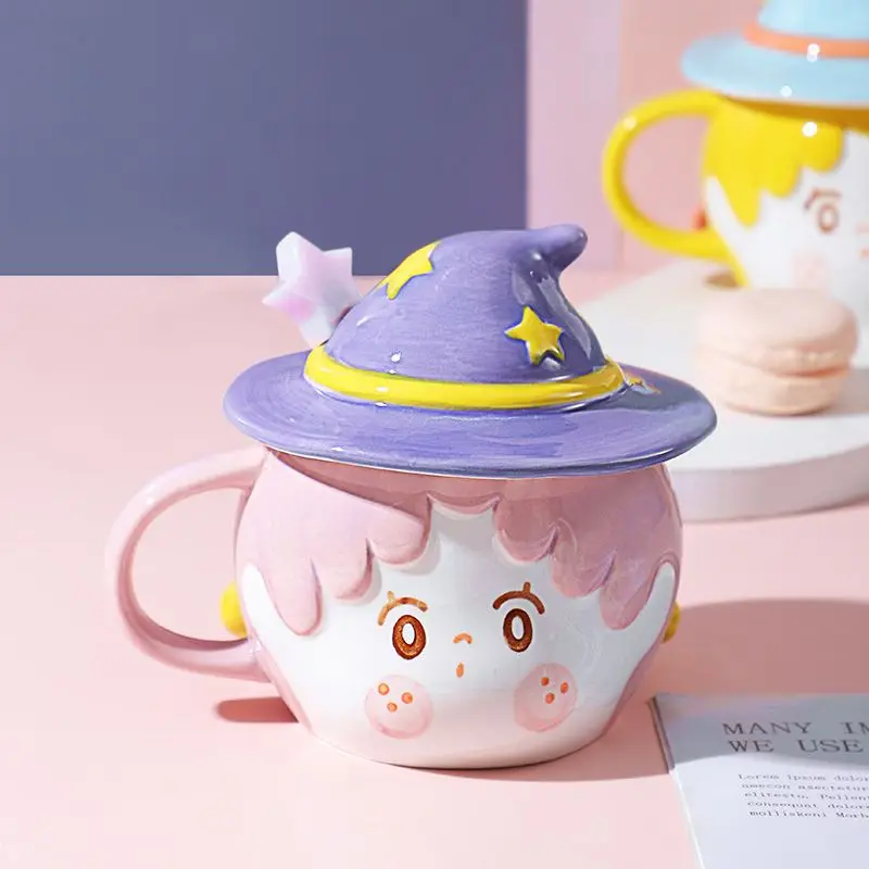 Cute 3D girl ceramic cups with cute bottle caps and star spoons cartoon girl heart coffee milk cups oatmeal cups Kawaii кружка
Cute 3D girl ceramic cups with cute bottle caps and star spoons cartoon girl heart coffee milk cups oatmeal cups Kawaii кружка