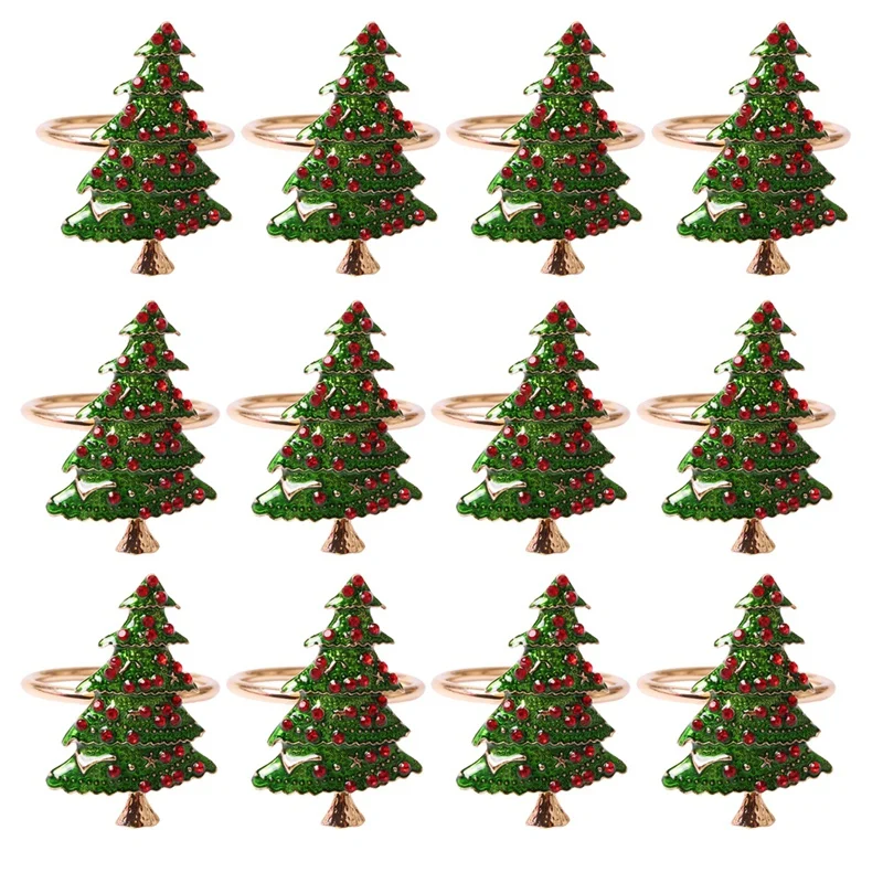 12PCS Hotel Napkin Ring Christmas Tree Napkin Circle Party Table Decor Napkin Buckle Dinner Party Wedding
12PCS Hotel Napkin Ring Christmas Tree Napkin Circle Party Table Decor Napkin Buckle Dinner Party Wedding