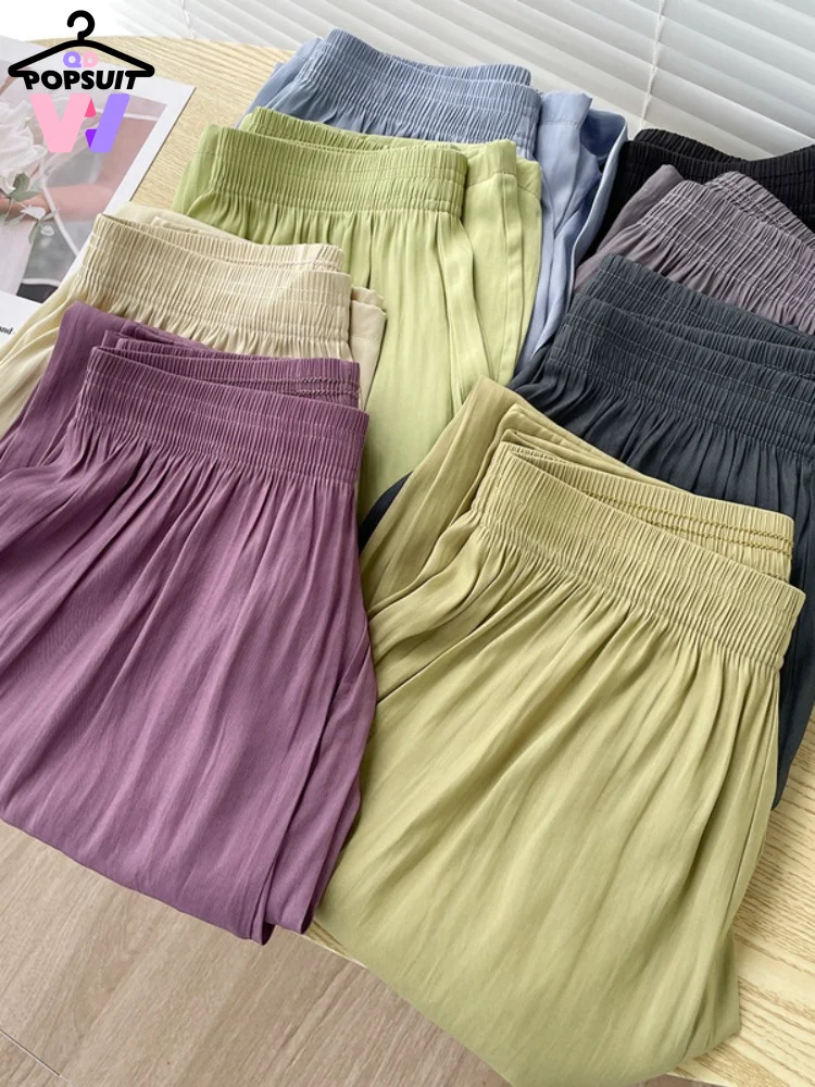 New In Summer Women Pants Casual Loose Light Wide Leg High Waist Casual Hanging Cool Sense Straight Leg Joggers Tea-cup Pants
New In Summer Women Pants Casual Loose Light Wide Leg High Waist Casual Hanging Cool Sense Straight Leg Joggers Tea-cup Pants