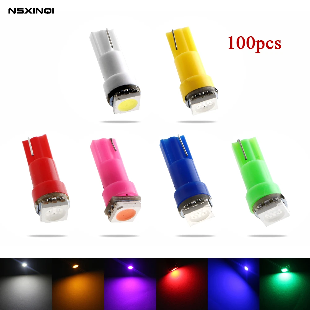 NSXINQI 100PCS T5 5050 1 SMD Led Wedge Gauge map dome Lamps Car Interior Dashboard Bulbs Instrument Reading Light
NSXINQI 100PCS T5 5050 1 SMD Led Wedge Gauge map dome Lamps Car Interior Dashboard Bulbs Instrument Reading Light