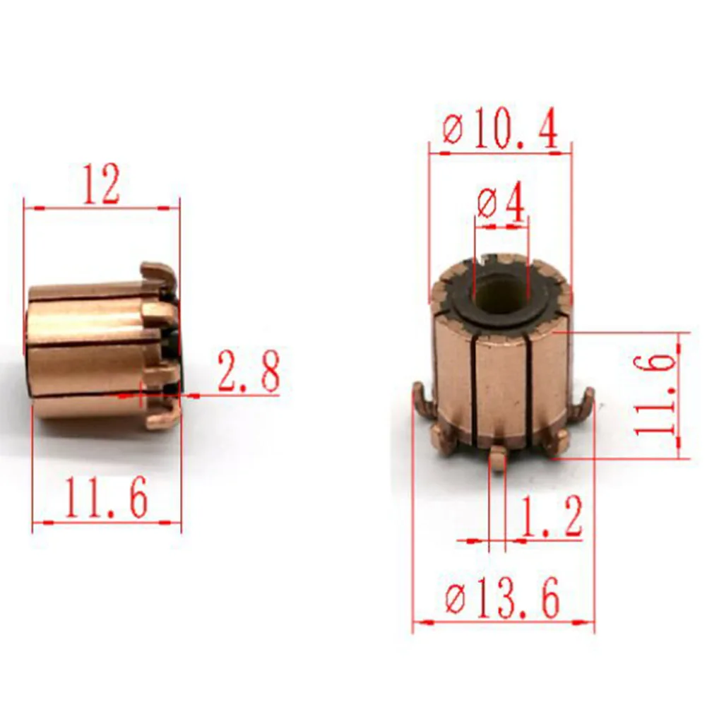 Precision Engineered 8P Copper Motor Commutator 4*10 4*11 6(12)mm Stable Thermal Performance High Tensile Strength
Precision Engineered 8P Copper Motor Commutator 4*10 4*11 6(12)mm Stable Thermal Performance High Tensile Strength