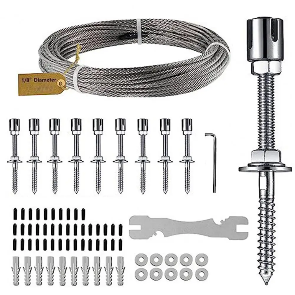 Plant Support Stainless Steel Plant Climbing Rope Kit for Garden Flexible Wall Wire Trellis System with Metal Ropes for Walls
Plant Support Stainless Steel Plant Climbing Rope Kit for Garden Flexible Wall Wire Trellis System with Metal Ropes for Walls