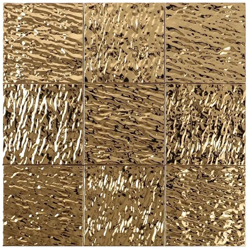 3D Gold Metal Wavy Stainless Steel Mosaic Kitchen Bathroom Wall Tile Backsplash SMMT2436
3D Gold Metal Wavy Stainless Steel Mosaic Kitchen Bathroom Wall Tile Backsplash SMMT2436