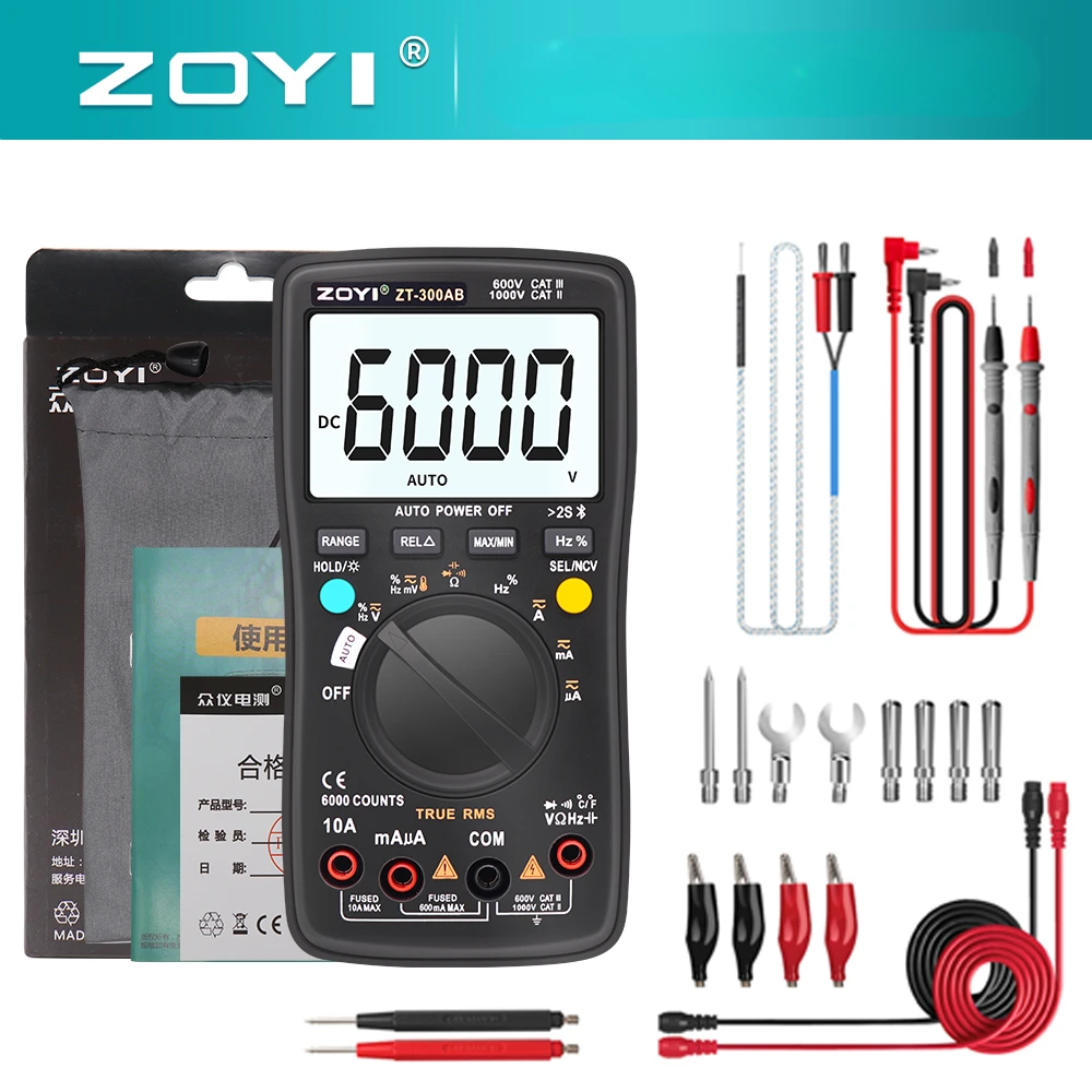 Bluetooth Digital multimeter Wireless Technology Ammeter True RMS Auto Rang Intelligent analog Voltmeter Capacitor Tester 
Bluetooth Digital multimeter Wireless Technology Ammeter True RMS Auto Rang Intelligent analog Voltmeter Capacitor Tester