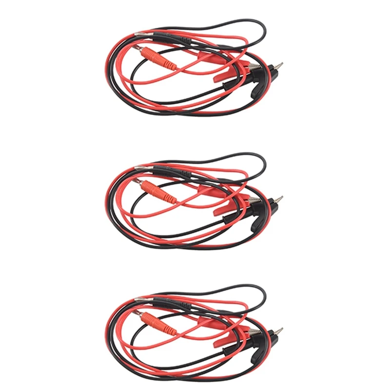 1M Long Alligator Clip To Banana Plug Test Cable 3 Pair For Multimeter 
1M Long Alligator Clip To Banana Plug Test Cable 3 Pair For Multimeter