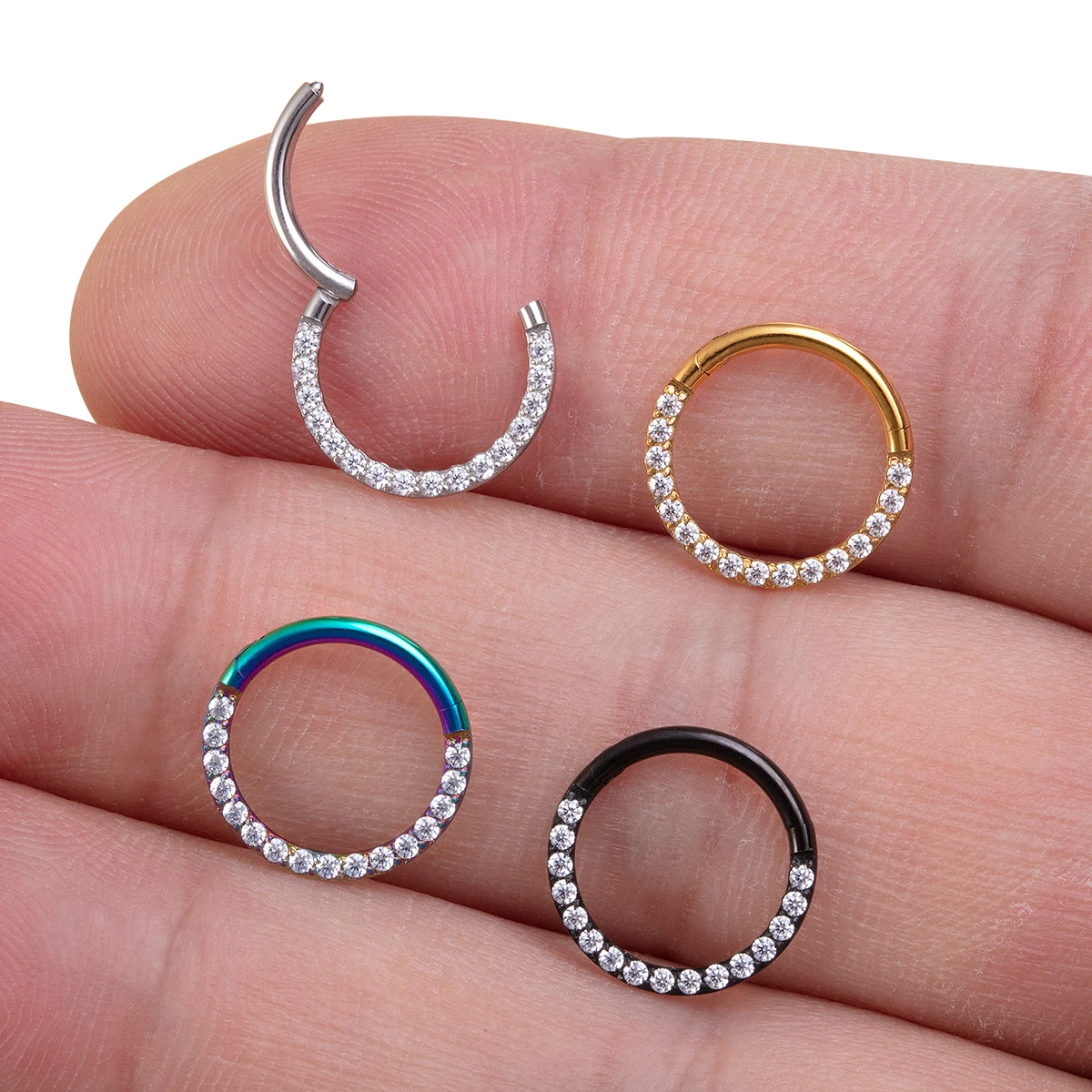 1pc 16G Zirconia Cartilage Daith Tragus Earrings Septum Piercing Clicker Ring Stainless Steel Hinged Nose Ring Piercing Jewelry
1pc 16G Zirconia Cartilage Daith Tragus Earrings Septum Piercing Clicker Ring Stainless Steel Hinged Nose Ring Piercing Jewelry