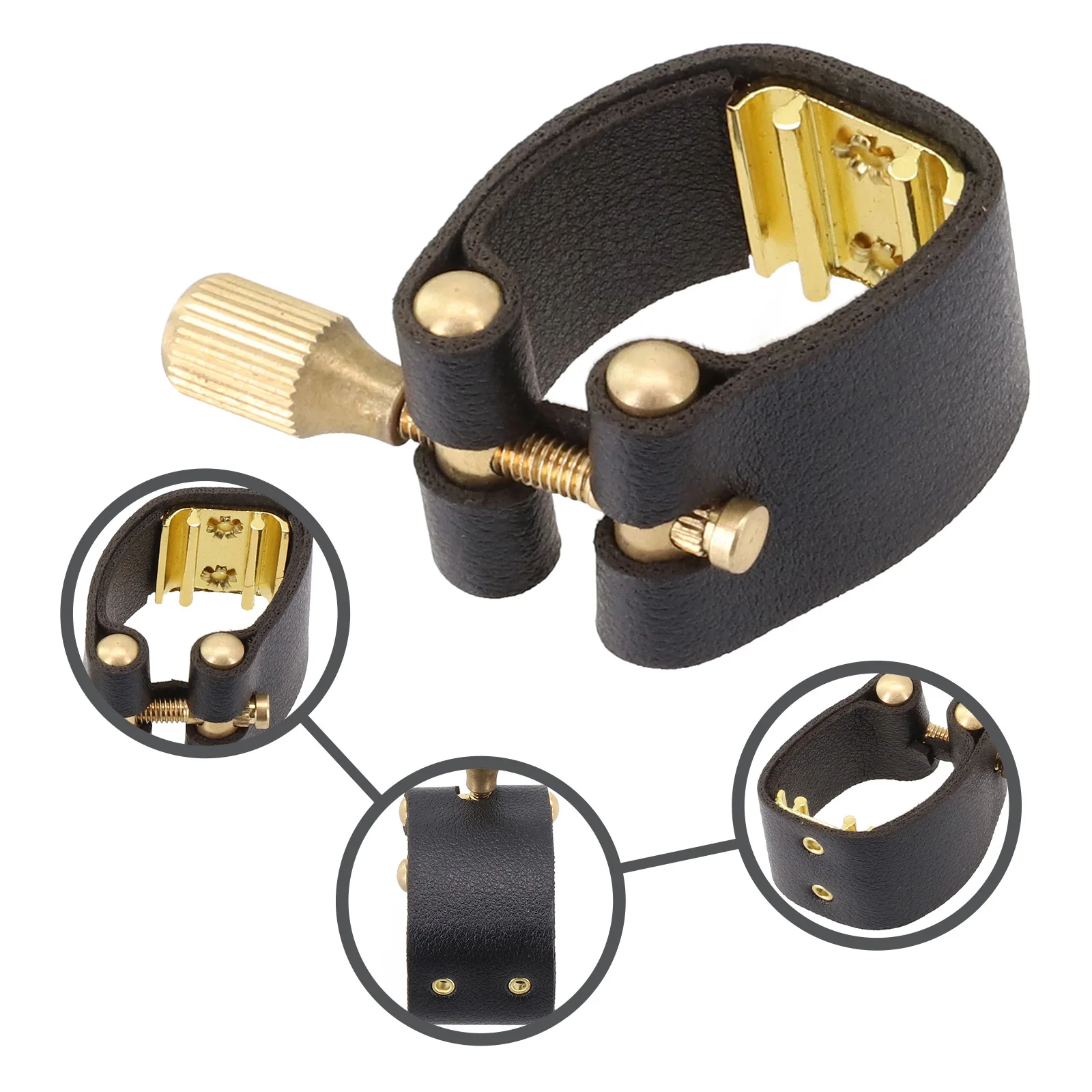 For Alto Sax Saxophone Ligature Clip Compact Fastener Ligatures Mouthpiece PU Leather+Metal Parts Practical Brand New
For Alto Sax Saxophone Ligature Clip Compact Fastener Ligatures Mouthpiece PU Leather+Metal Parts Practical Brand New
