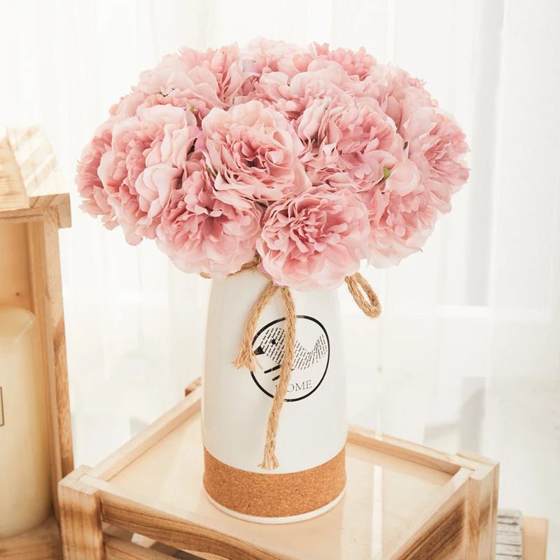 5 head Artificial Peony Flowers Silk Flowers High Quality Fake Flower for Home Decor Bride Wedding Bouquet Christmas Arrangement
5 head Artificial Peony Flowers Silk Flowers High Quality Fake Flower for Home Decor Bride Wedding Bouquet Christmas Arrangement