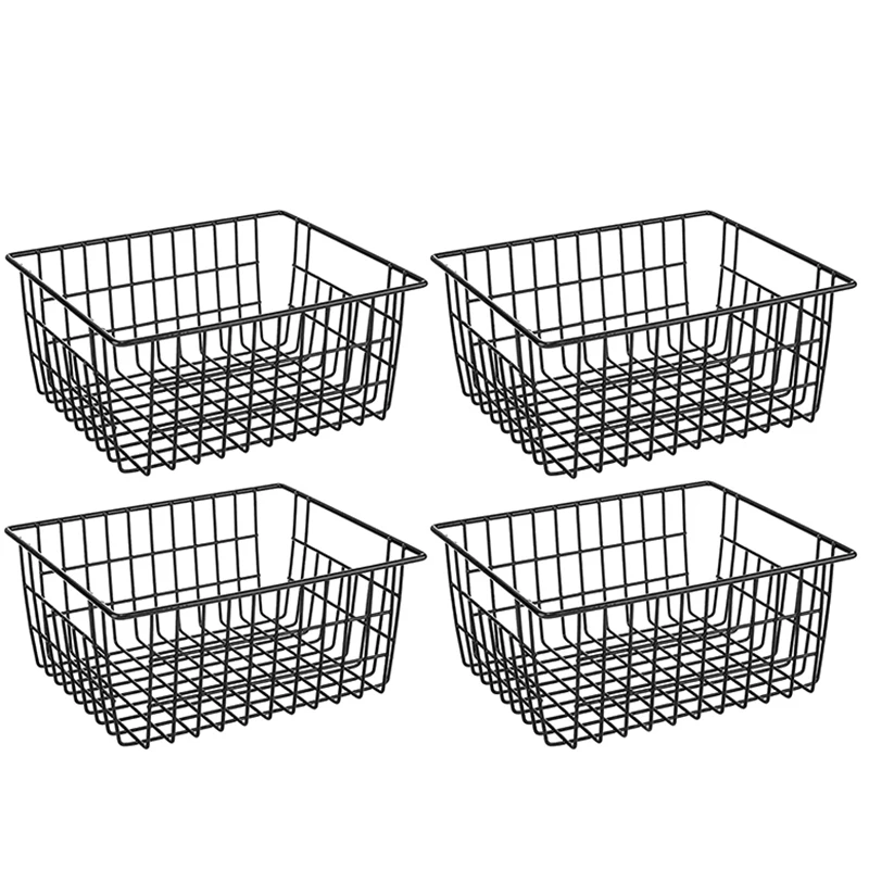 Freezer Refrigerator Wire Storage Baskets,4 Pack Metal Baskets Food Storage Organizer Bin with Built-in Handles
Freezer Refrigerator Wire Storage Baskets,4 Pack Metal Baskets Food Storage Organizer Bin with Built-in Handles
