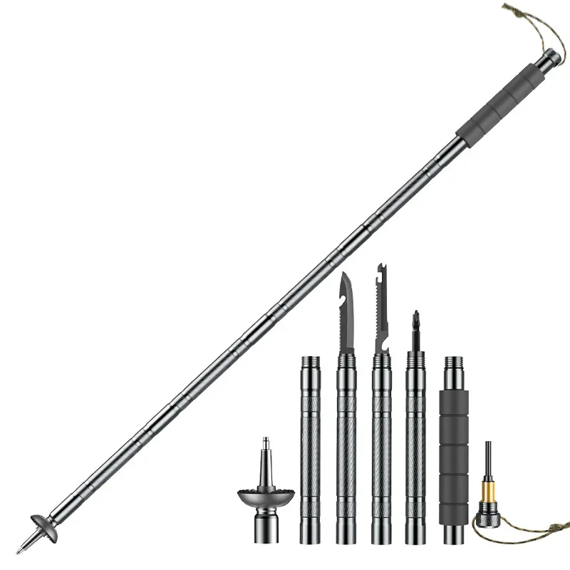 Multifunction Trekking Poles Mountaineering Collapsible Outdoor Supplies Equipment Aluminum Alloy Hiking Walking Stick
Multifunction Trekking Poles Mountaineering Collapsible Outdoor Supplies Equipment Aluminum Alloy Hiking Walking Stick