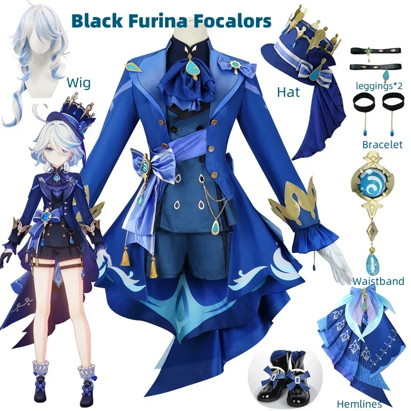 Furina Cosplay Costume Wig Hair Impact Fontaine Focalors with Hat Black Suits High Heel Cosplay Shoes for Women Outfits
Furina Cosplay Costume Wig Hair Impact Fontaine Focalors with Hat Black Suits High Heel Cosplay Shoes for Women Outfits