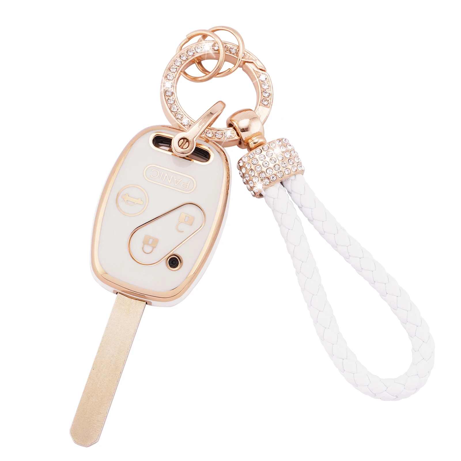 EKALA for Honda Key Fob Cover with Keychains Lanyard, 4 Buttons Soft TPU Key Shell for Honda Accord Accord Crosstour Civic CR-V
EKALA for Honda Key Fob Cover with Keychains Lanyard, 4 Buttons Soft TPU Key Shell for Honda Accord Accord Crosstour Civic CR-V