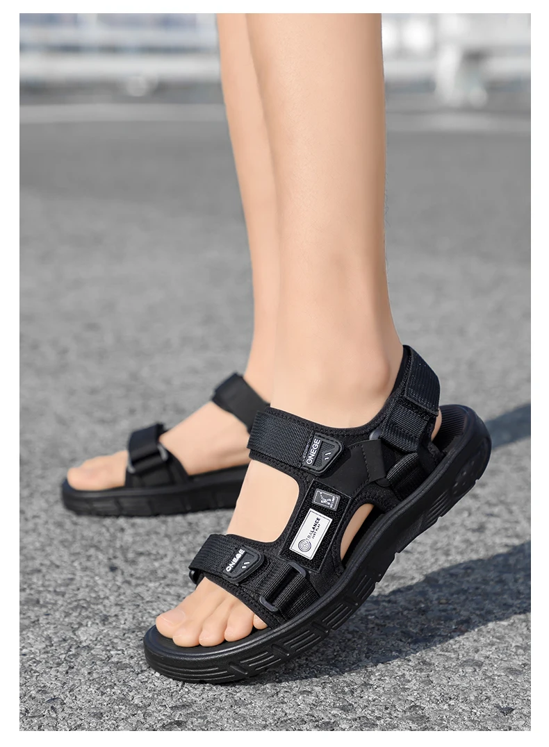 Women’s Sporty Outdoor Walking Sandals – Adjustable Velcro Strap Comfort Beach & Casual Sandals