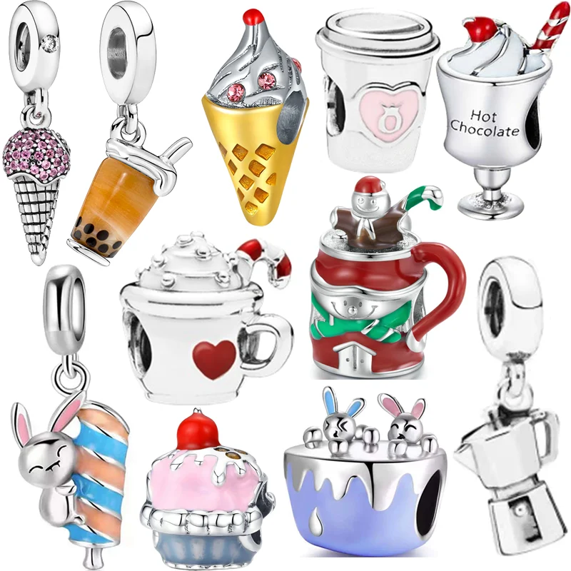 2023 New Summer Ice Cream Coffee Cup Milk Tea Fashion Beads Fit Original Pandora Charms Silver Color Bracelet Women Jewelry Gift
2023 New Summer Ice Cream Coffee Cup Milk Tea Fashion Beads Fit Original Pandora Charms Silver Color Bracelet Women Jewelry Gift