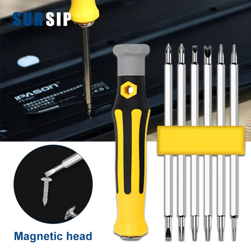 12 in 1 / 6 pieces Set Tamper-Proof Magnetic Screwdriver Bit Hex Torx Screwdriver Head Flat Hand Tool Safety
12 in 1 / 6 pieces Set Tamper-Proof Magnetic Screwdriver Bit Hex Torx Screwdriver Head Flat Hand Tool Safety