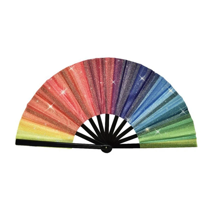 Folding Fan Chinese Fan Lightweight Fancy Fan Reflective And Decorative Glitters Large Rave Handheld Folding Fans
Folding Fan Chinese Fan Lightweight Fancy Fan Reflective And Decorative Glitters Large Rave Handheld Folding Fans