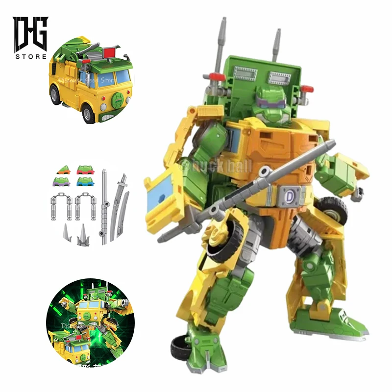 

Transformation × Teenage Mutant Ninja Turtles Co Branding Anime Figrue 17cm Van Turtle Tank Action Figurine Collection Toy Gift