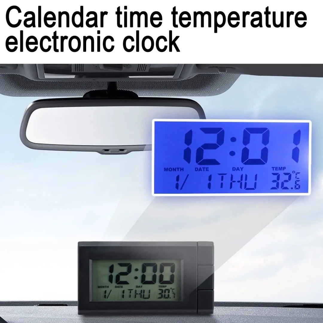 1pc 2 In 1 Car Digital LCD Electronic Time Clock Thermometer Watch With Backlight Adjusted Angle For Homes Bedrooms Decoration
1pc 2 In 1 Car Digital LCD Electronic Time Clock Thermometer Watch With Backlight Adjusted Angle For Homes Bedrooms Decoration