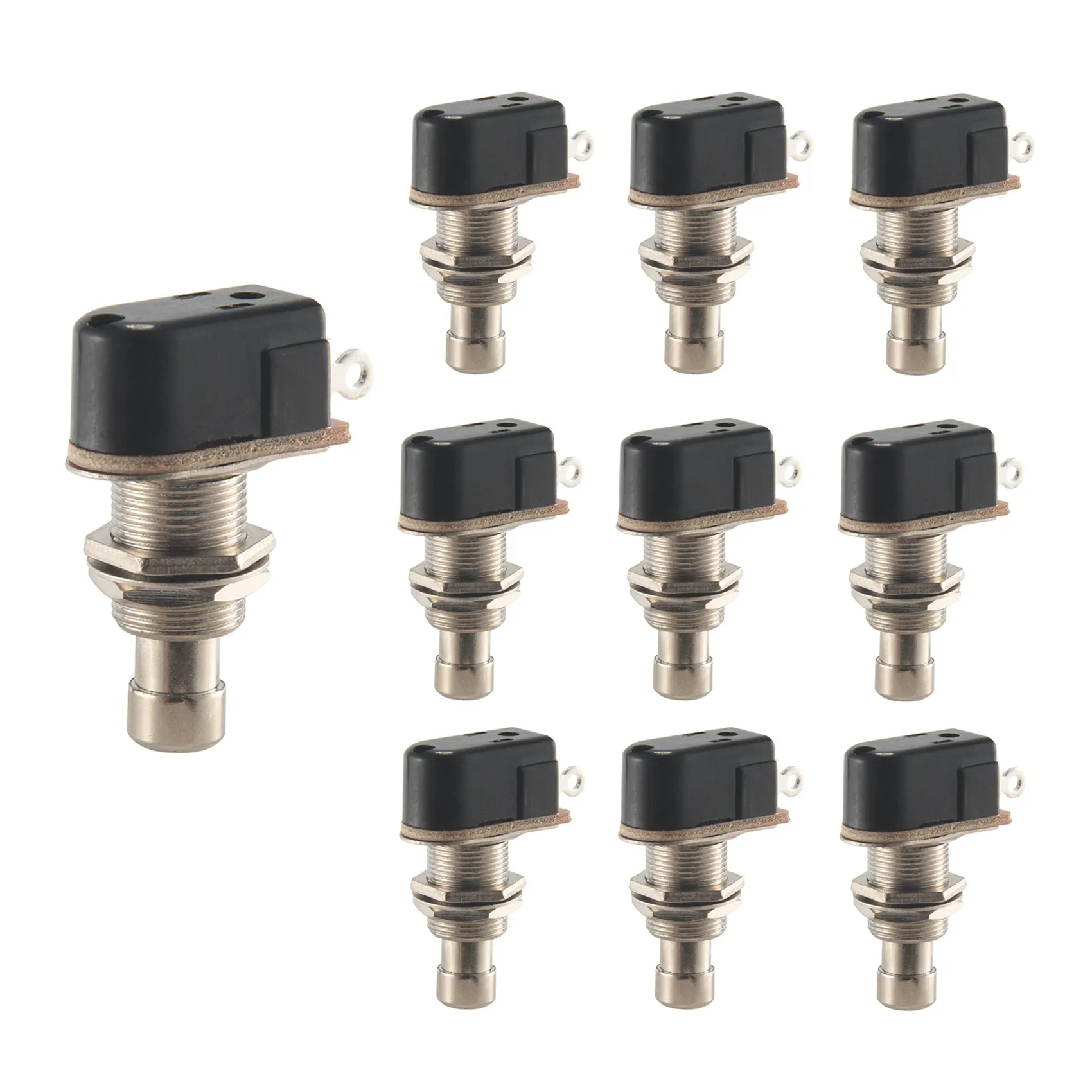 Guitar Effects Pedal Box Momentary SPST Button Stomp Foot Switch Push Button Pack of 10 
Guitar Effects Pedal Box Momentary SPST Button Stomp Foot Switch Push Button Pack of 10