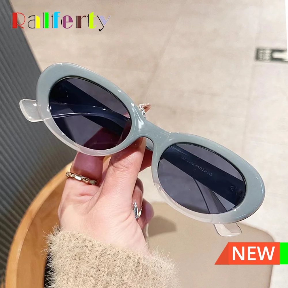 

Ralferty 2022 Brand Designer Women's Sunglasses Oval Small Frame UV400 Lenses Ladies Sun Glasses Female Driver's Shades