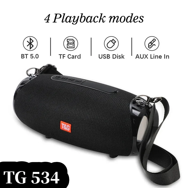 

TG534 Portable speakers 10W Bluetooth-Compatiable Music center sound box Outdoor column AUX TF Subwoofer Loudspeaker