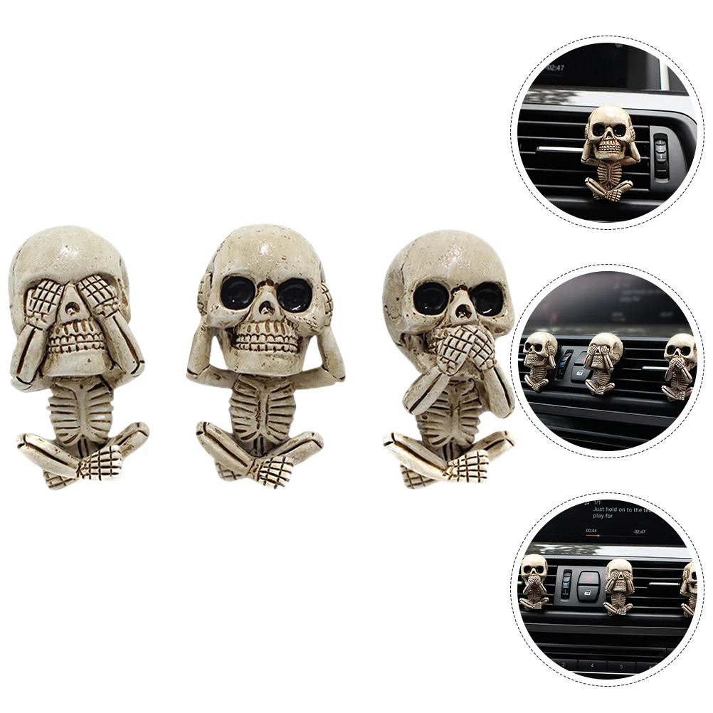 3 Pcs Creative Car Perfume Funny Skull Aromatherapy Stick Air Vent Clip Fresher for Airfreshener Synthetic Resin
3 Pcs Creative Car Perfume Funny Skull Aromatherapy Stick Air Vent Clip Fresher for Airfreshener Synthetic Resin