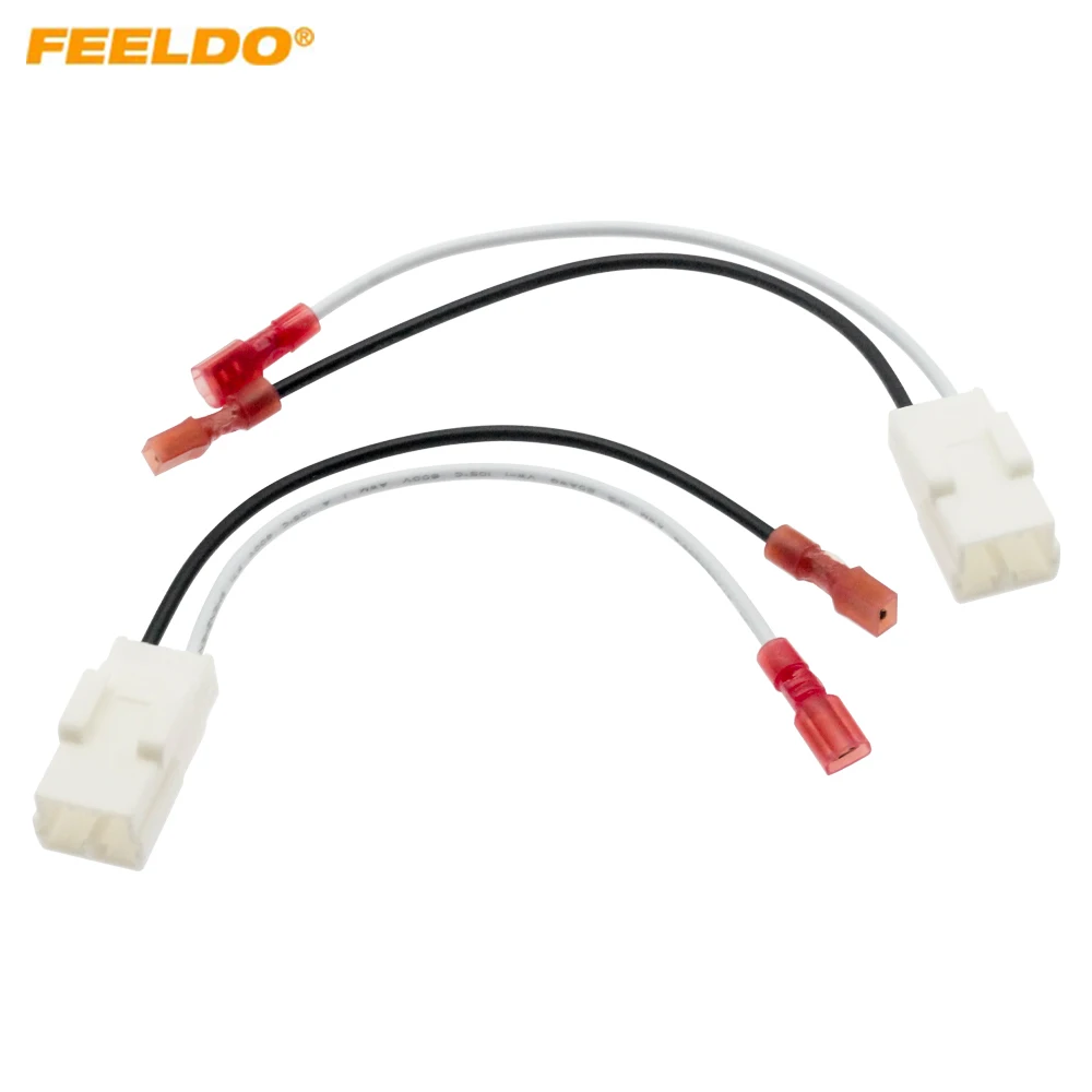 

FEELDO Car 2Pin Stereo Speaker Wire Harness Adaptors For Chrysler Auto Speaker Replacement Connection Wiring Plug Cables