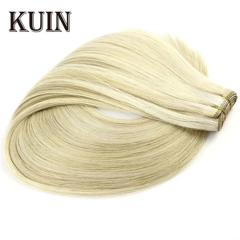 

Straight Virgin Human Hair Bundles Extensions Hair Weft Ombre Blonde Color 100g Sew In Silky Natural Brazilian Skin Double Weft