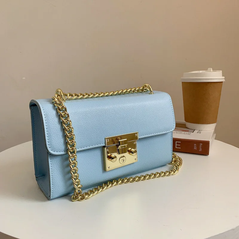 Fashion Simple Women's Bag 2021 New Style Lock Shoulder Bag Messenger Small Square Bag High Quality PU Leather Ladies Chain Bag
Fashion Simple Women's Bag 2021 New Style Lock Shoulder Bag Messenger Small Square Bag High Quality PU Leather Ladies Chain Bag
