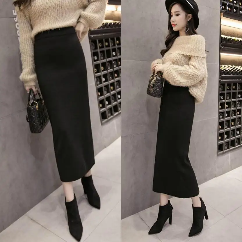 2023 Women Office Skirt Spring Autumn Warm Knitted s Ladies High Waist Elegant Mid-length Party Club T778
2023 Women Office Skirt Spring Autumn Warm Knitted s Ladies High Waist Elegant Mid-length Party Club T778