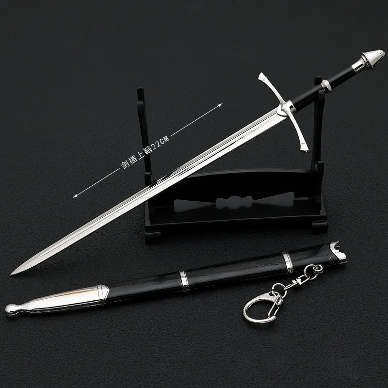 

22cm Narthil Weapon Model Keychain The Loth Aragorn Earendil Strider Sword Movies Peripheral Samurai 1:6 Collection Decor Crafts