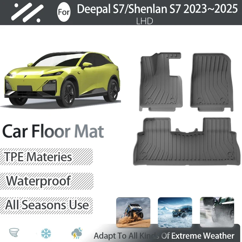 

Car Floor Mats For Shenlan Deepal S7 2023 2024 2025 Dirt-resistant Pad Foot Carpet Floor Cover TPE Full Set LHD Auto Accessories