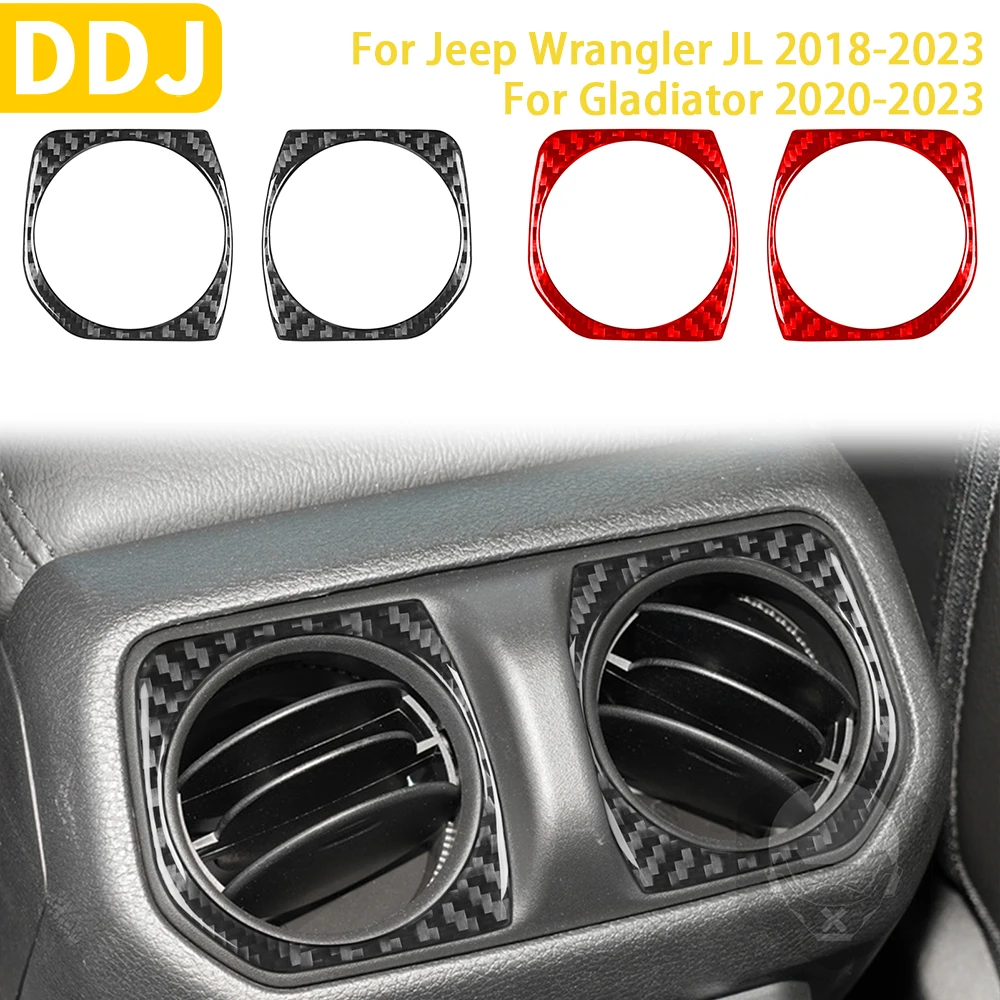 Аксессуары из углеродного волокна для Jeep Wrangler JL 2018 2019 2020 2021 2022 2023, интерьерная наклейка на заднюю панель выходного воздуха автомобиля
Аксессуары из углеродного волокна для Jeep Wrangler JL 2018 2019 2020 2021 2022 2023, интерьерная наклейка на заднюю панель выходного воздуха автомобиля