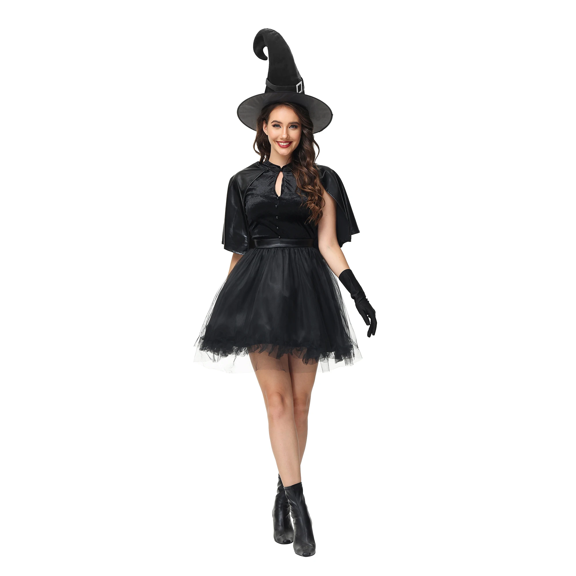 Halloween Costumes for Women's Costume Witch Dress with Hat for Carnival Party Cosplay
Halloween Costumes for Women's Costume Witch Dress with Hat for Carnival Party Cosplay
