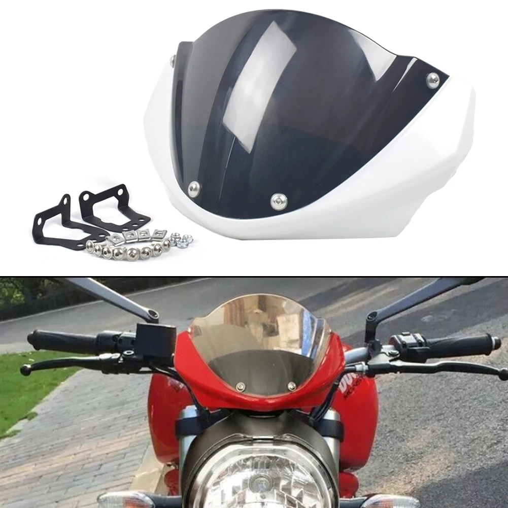 1x Windshield With Fairing Meter Sun Visor For Ducati 696 795 796 1100 All Years White+black ABS Plastic & PC Motorcycle Parts
1x Windshield With Fairing Meter Sun Visor For Ducati 696 795 796 1100 All Years White+black ABS Plastic & PC Motorcycle Parts