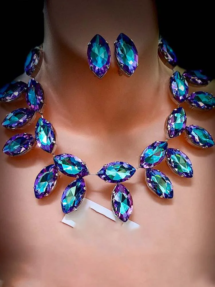 Blue Purple Bridesmaids Set Jewelry Accessories Rhinestone 3 Pieces Dubai Decorations Fashion Earring Necklace Set Gift 3 Mallzona S6ae0942b02094132817df0137d83e4b0T Blue Purple Bridesmaids Set Jewelry Accessories Rhinestone 3 Pieces Dubai Decorations Fashion Earring Necklace Set Gift Mallzona