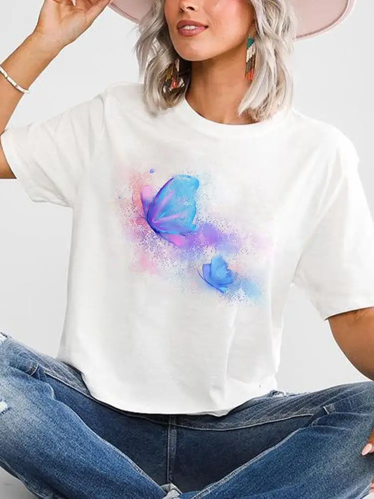 Watercolor Butterfly 90s Cute Short Sleeve T Top Graphic Tee Print Women Summer Cartoon Shirt Female T-shirts Fashion Clothing
Watercolor Butterfly 90s Cute Short Sleeve T Top Graphic Tee Print Women Summer Cartoon Shirt Female T-shirts Fashion Clothing