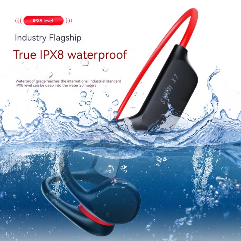Bone Conduction Earphones Bluetooth Wireless IPX8 Waterproof MP3 Player Hifi Ear-hook Headphone With Mic Headset For Swimming
Bone Conduction Earphones Bluetooth Wireless IPX8 Waterproof MP3 Player Hifi Ear-hook Headphone With Mic Headset For Swimming