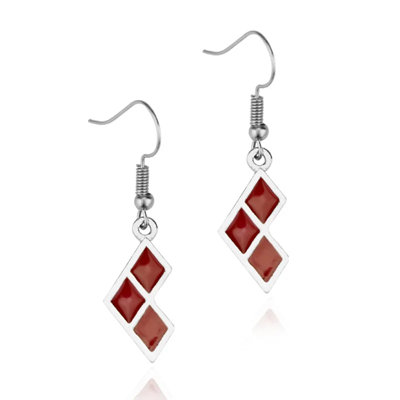 Movie Anime Harleen Cosplay Costume Harley Red Rhombus Jewelry Hip-hop Baseball Necklace Quinzel Stainless Steel Luxury Earrings
Movie Anime Harleen Cosplay Costume Harley Red Rhombus Jewelry Hip-hop Baseball Necklace Quinzel Stainless Steel Luxury Earrings