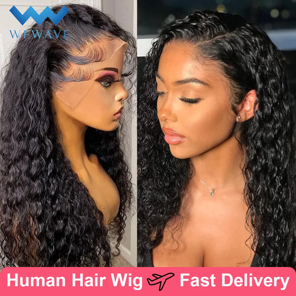 

13x6 Deep Wave Lace Front Wigs Human Hair Pre Plucked 180% Density 13x4 Lace Frontal Wig Brazilian Virgin Curly Wig Glueless Wig