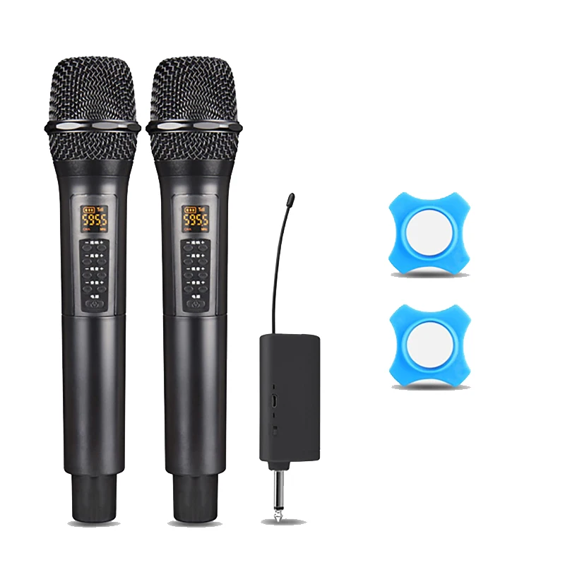UHF Wireless Recording Karaoke Microphone Cordless 2 Mics Player Handheld Mic Echo Treble Bass Channel Selected With Receicer
UHF Wireless Recording Karaoke Microphone Cordless 2 Mics Player Handheld Mic Echo Treble Bass Channel Selected With Receicer