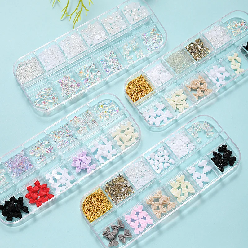 12 grid super flash small diamond mixed manicure decoration aurora bow pearl rivet nail art decoration wholesale
12 grid super flash small diamond mixed manicure decoration aurora bow pearl rivet nail art decoration wholesale