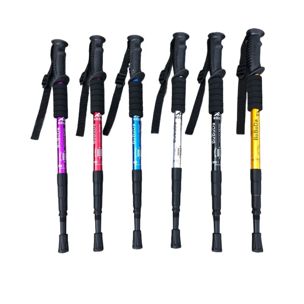 

Ultralight Folding Aluminium Alloy Trekking Pole Portable 4 Section Anti Shock Non Slip Alpenstock Outdoor Climbing Hiking Stick