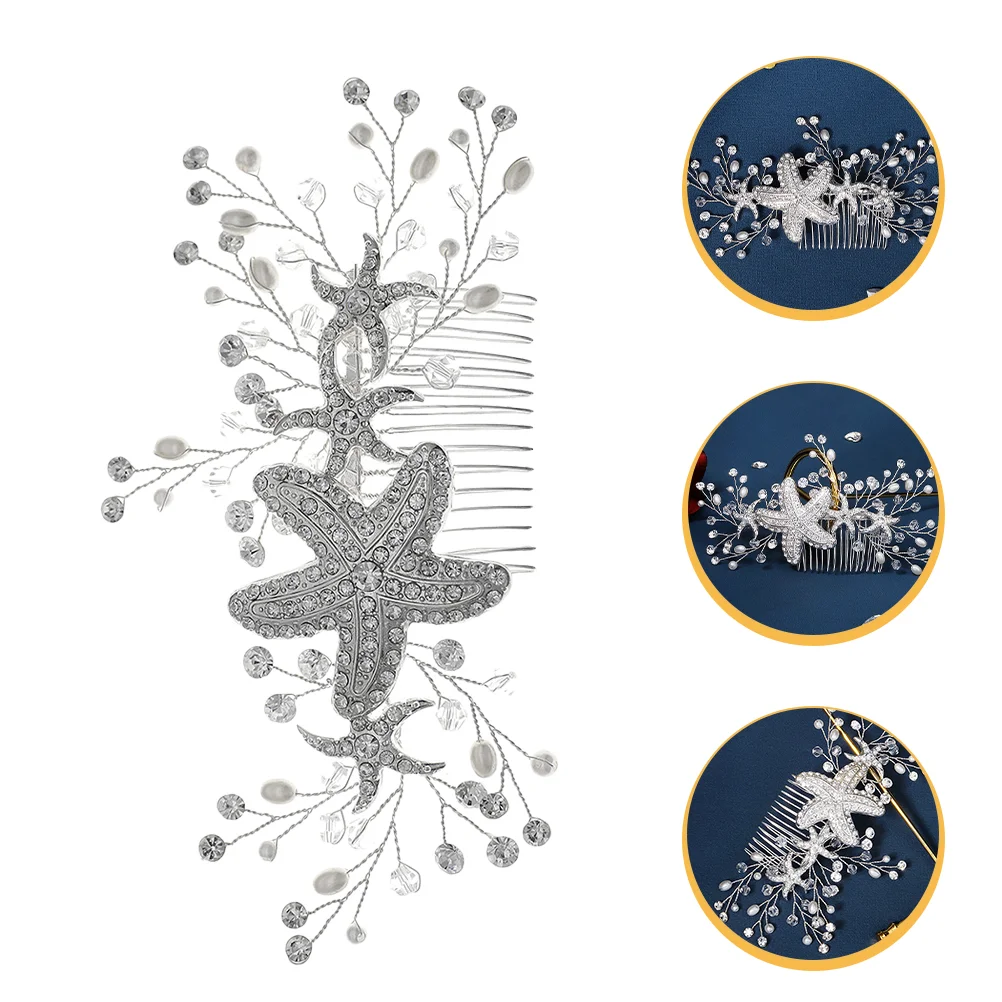 Bride Headpieces for Wedding Pearl Jewelry Starfish Hair Comb Accessory Accessories Tiara
Bride Headpieces for Wedding Pearl Jewelry Starfish Hair Comb Accessory Accessories Tiara