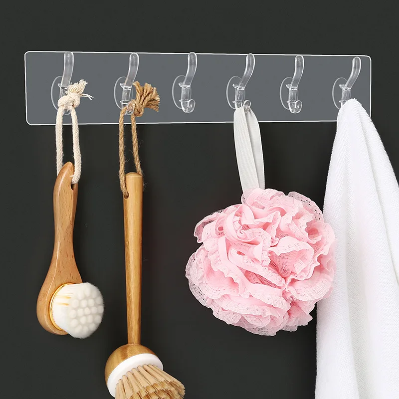 1/2pcs Six Row Hooks Free Punching Non-slip Non-marking Sticky Hook Strong Door Hook Wall-mounted Kitchen Bathroom Hook
1/2pcs Six Row Hooks Free Punching Non-slip Non-marking Sticky Hook Strong Door Hook Wall-mounted Kitchen Bathroom Hook
