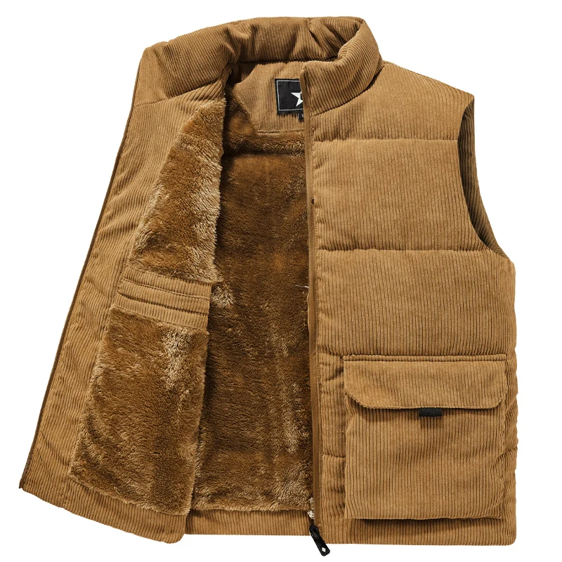 Winter Vest Casual Men Warm Thick Sleeveless Jacket Korean Harajuku Waistcoat Corduroy Men's Autumn Cotton-Padded Coat Plus Size
Winter Vest Casual Men Warm Thick Sleeveless Jacket Korean Harajuku Waistcoat Corduroy Men's Autumn Cotton-Padded Coat Plus Size