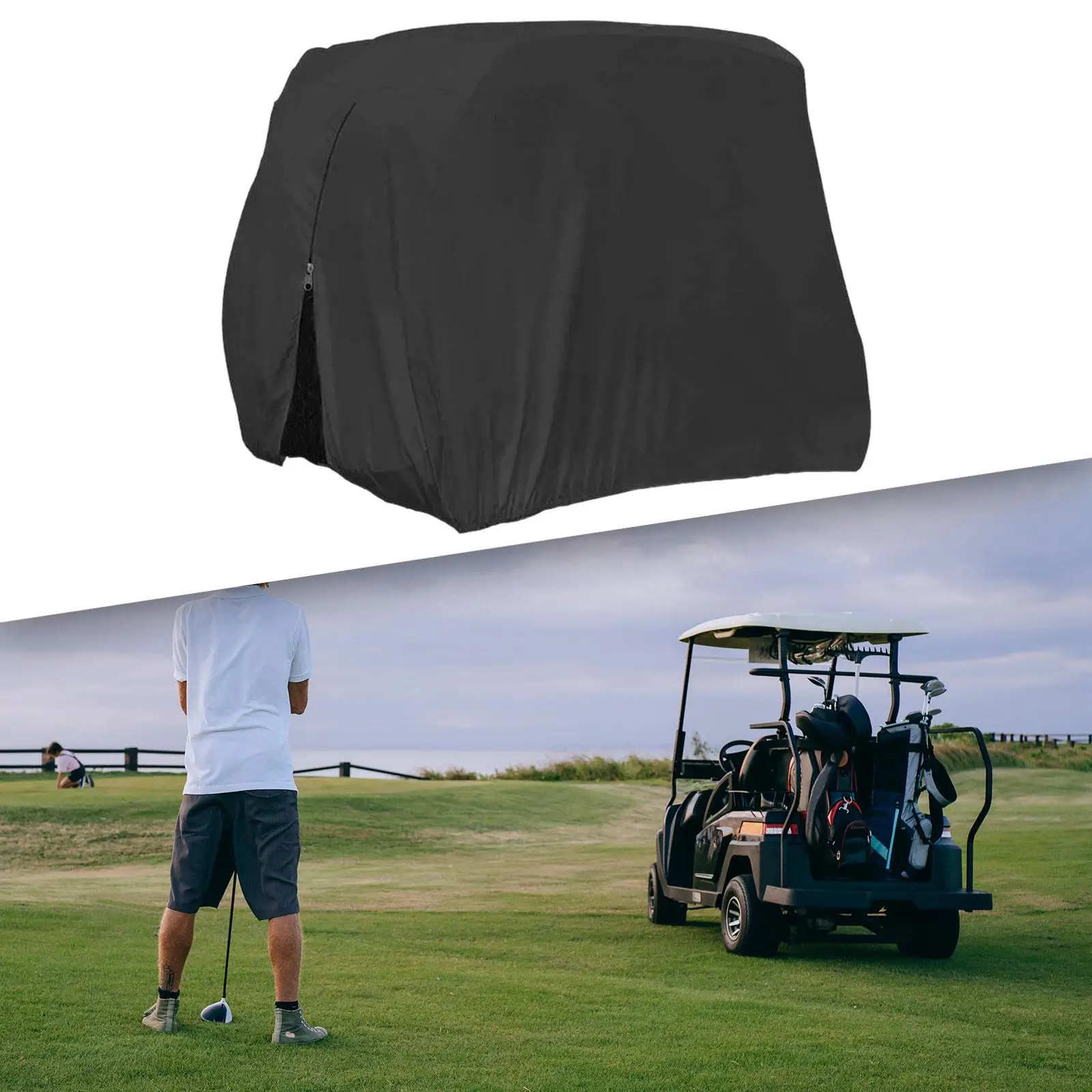 

Golf Cart Cover Waterproof Sunproof Practical Heavy Duty Protective Protection Cover for Adult Men Women Outdoor Travel Sports