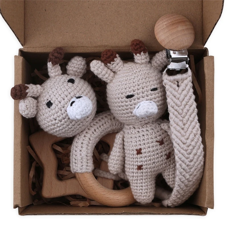 4Pieces/Set Crochet Rattle Cartoon Giraffe for DOLL Beech Woodenteether Teething Ring Rattle Appease Cartoon for DOLL fo
4Pieces/Set Crochet Rattle Cartoon Giraffe for DOLL Beech Woodenteether Teething Ring Rattle Appease Cartoon for DOLL fo