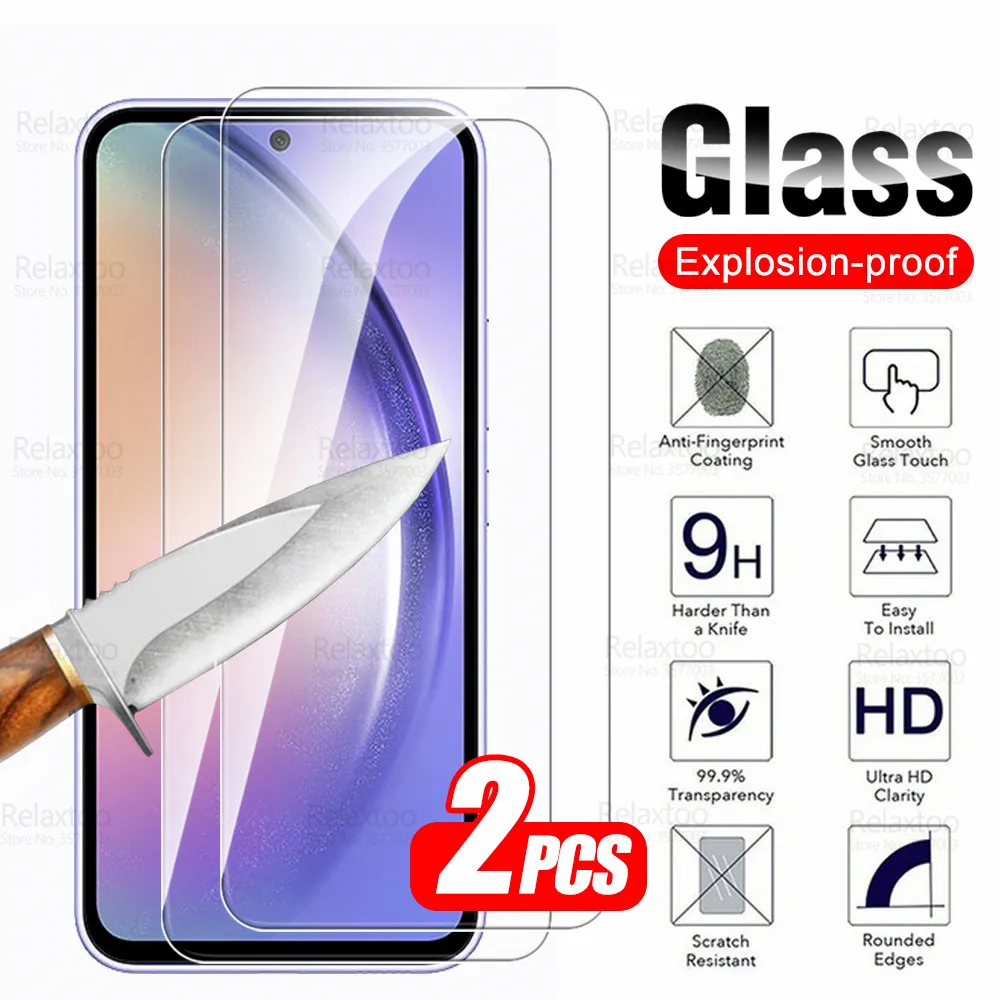 

Защитное стекло для Samsung Galaxy A54 5G, 2 шт., закаленные очки Samung A54 A 54 54A SM-A546B 6,4 дюйма, защитные пленки для экрана, защитная пленка